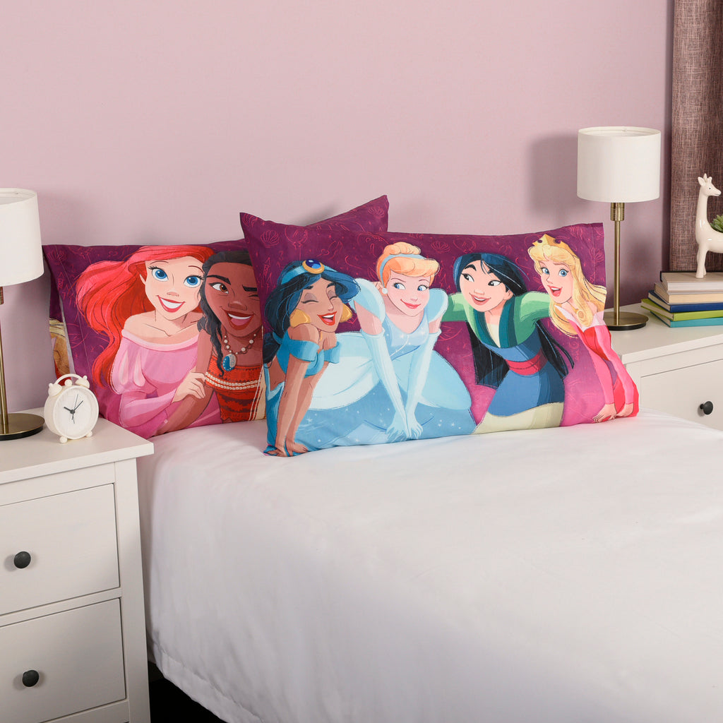 Disney Princess 2 Pack Pillowcases, 20" x 30" room shot