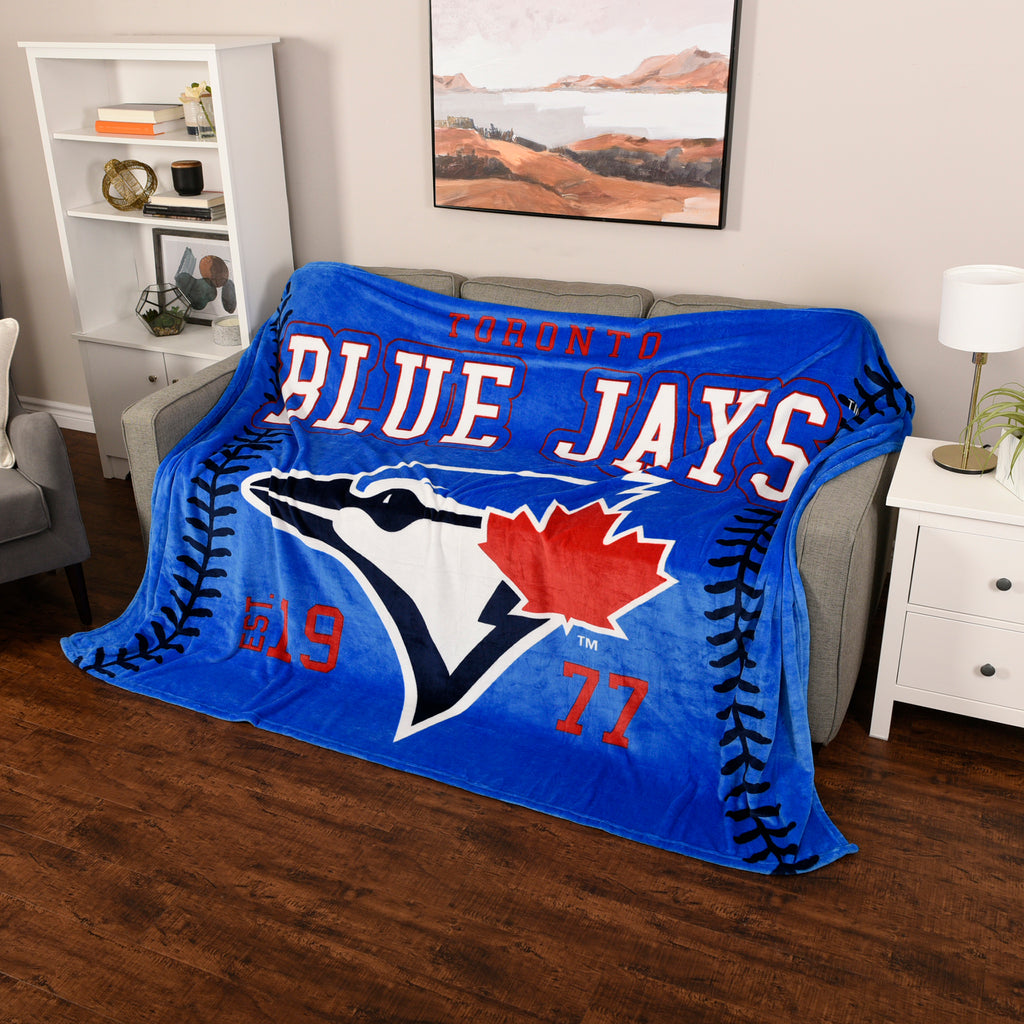 MLB Toronto Blue Jays Arena Blanket room shot on couch