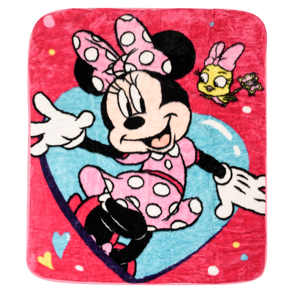 Disney Minnie Mouse Throw flat lay
