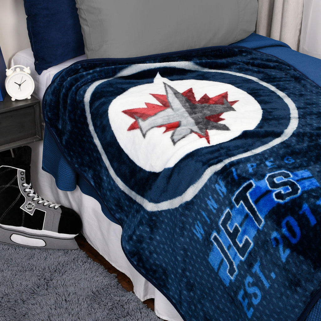 NHL Winnipeg Jets Plush Super Soft Blanket room shot