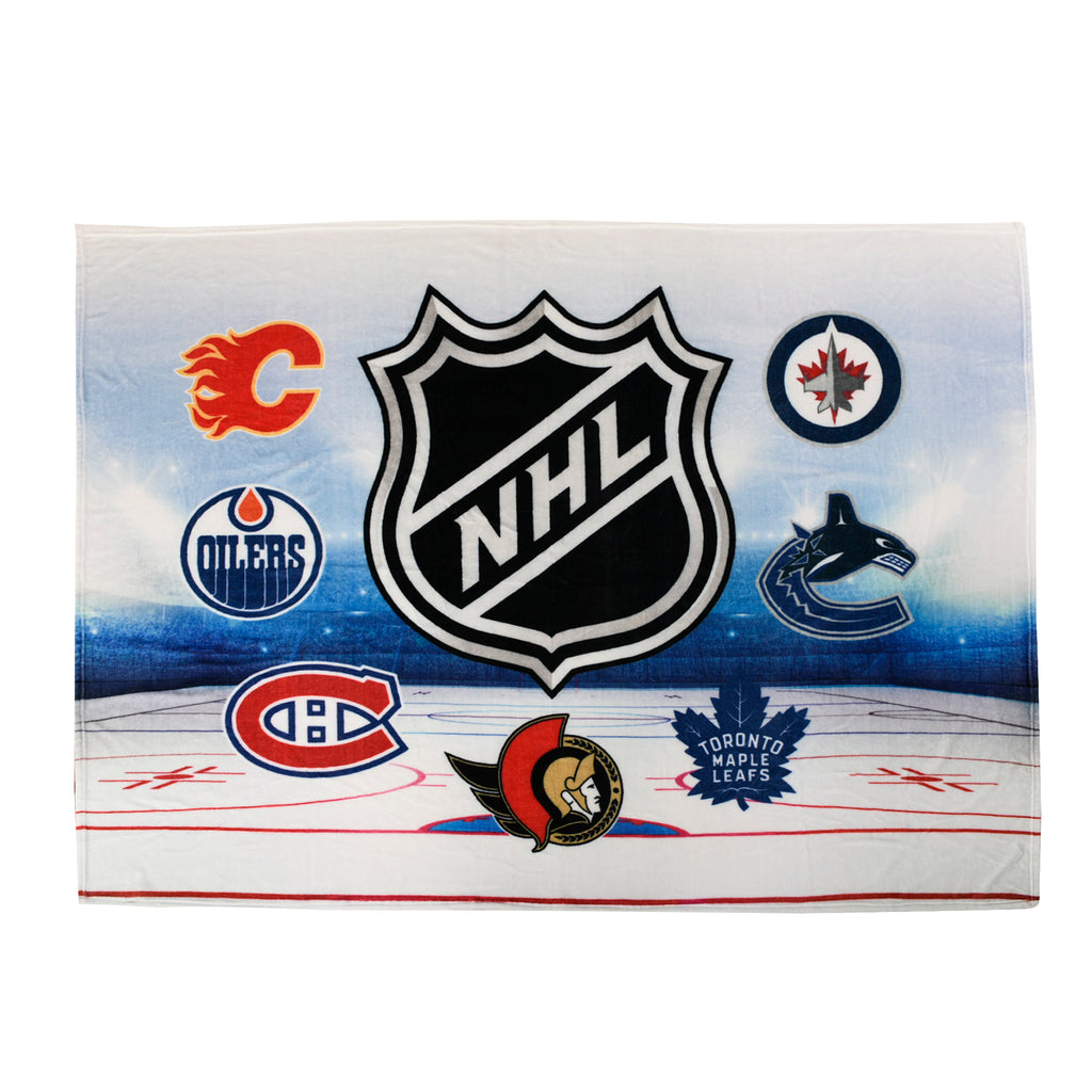 NHL Multi Team Arena Blanket flat lay