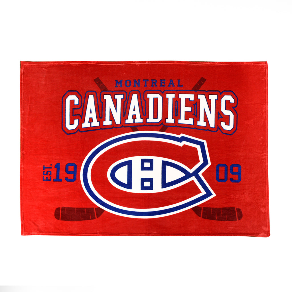 NHL Montreal Canadiens Arena Blanket flat lay