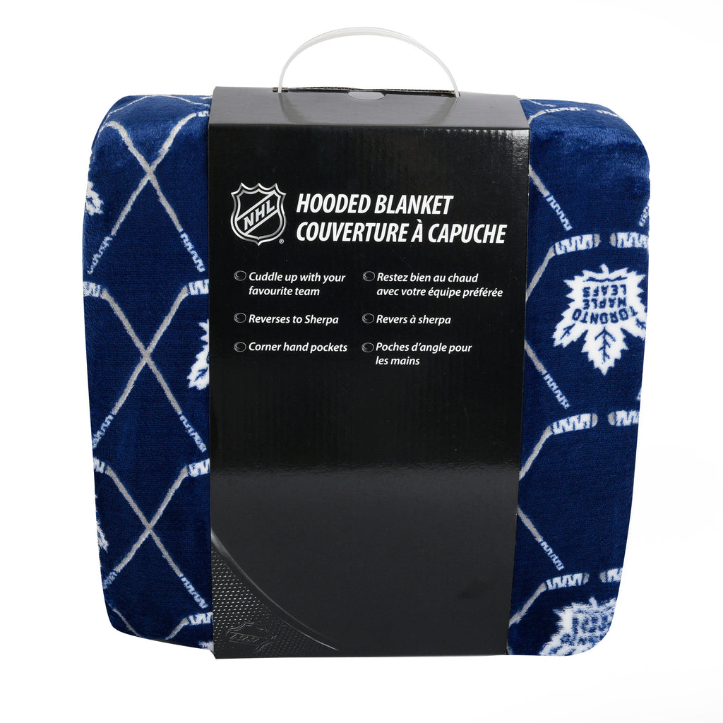 NHL Toronto Maple Leafs Hooded Throw, 50" x 60" packaging front