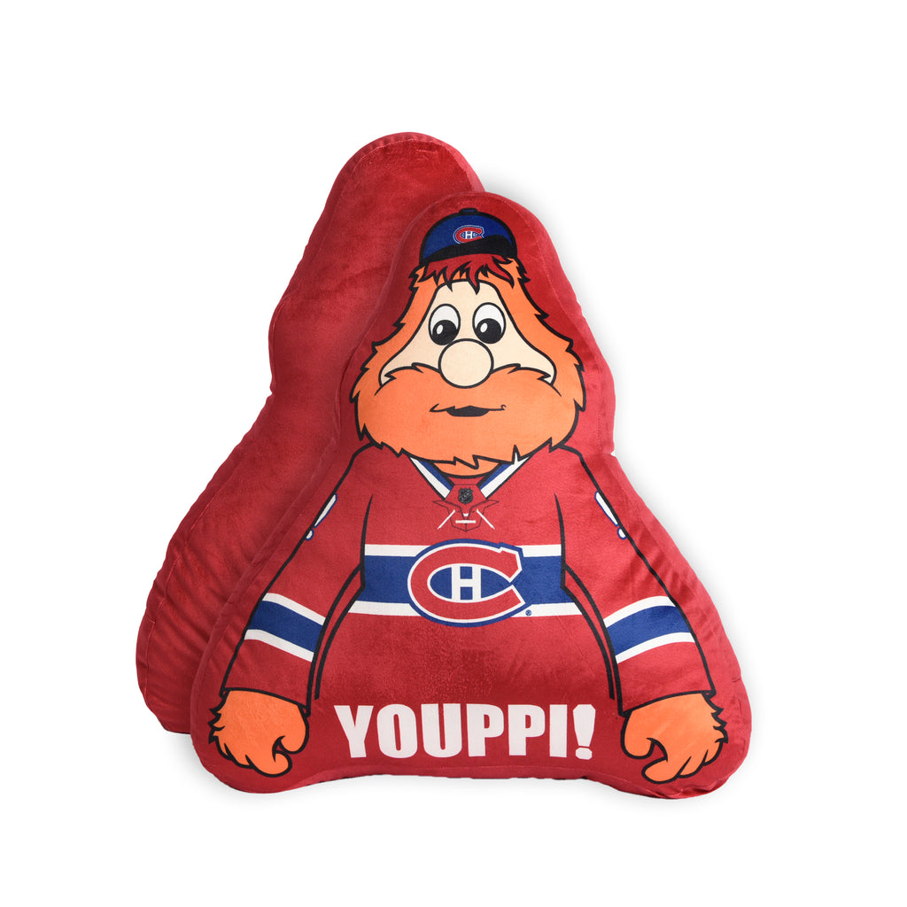 NHL Montreal Canadiens Mascot Pillow, 20" x 22" front and back