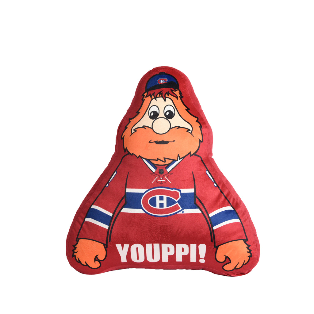 NHL Montreal Canadiens Mascot Pillow, 20" x 22" flat lay