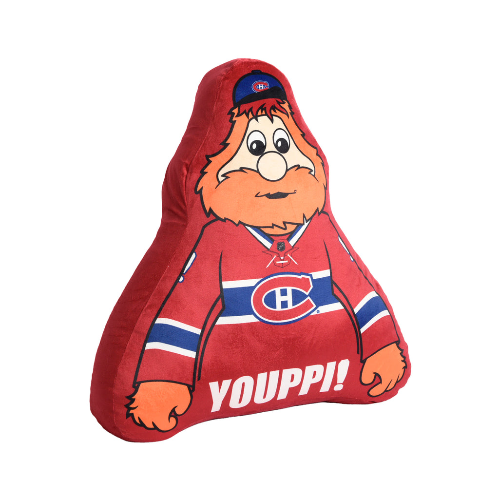NHL Montreal Canadiens Mascot Pillow, 20" x 22" quarter view