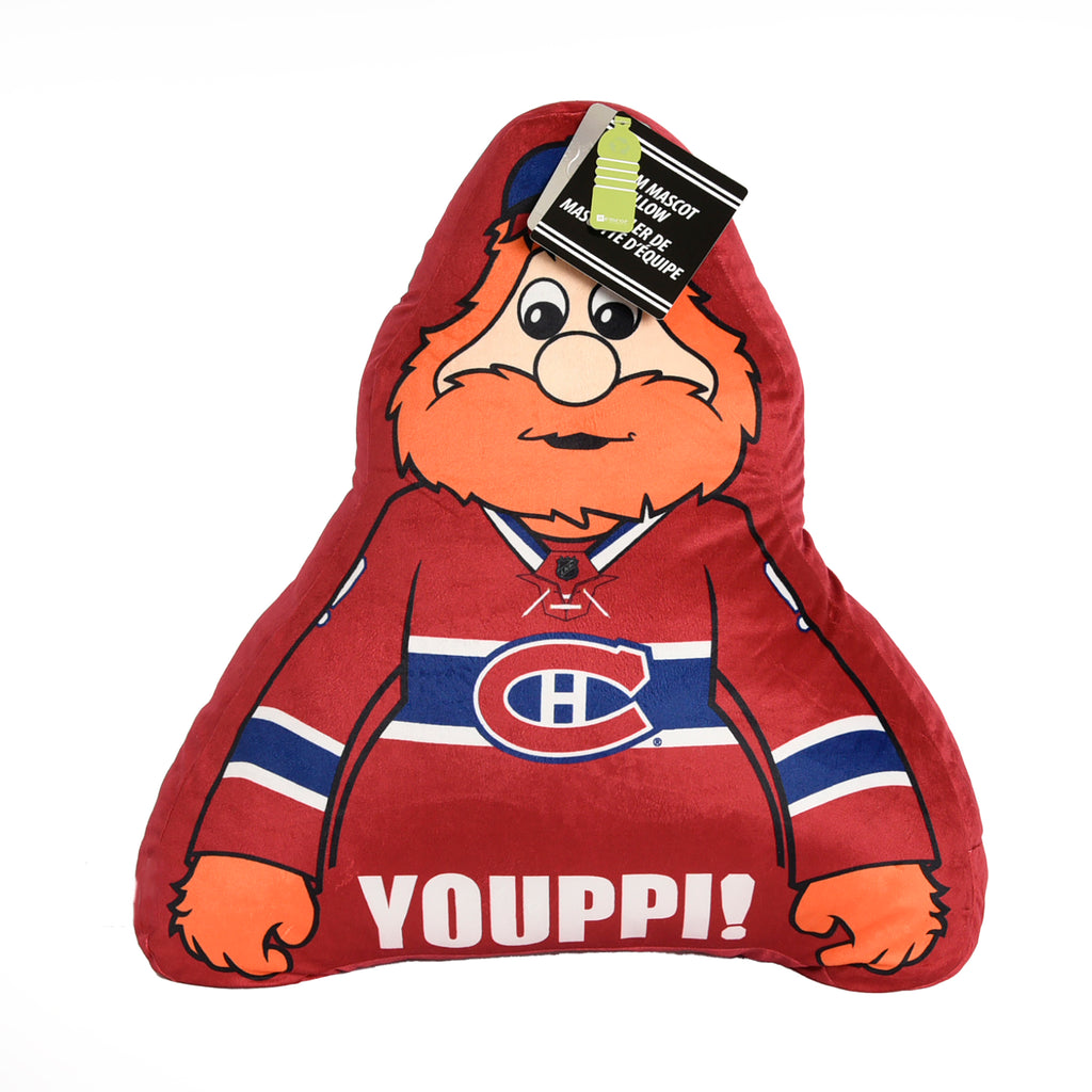 NHL Montreal Canadiens Mascot Pillow flat lay