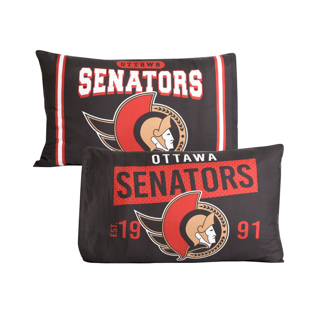 NHL Ottawa Senators Pillowcases flat lay