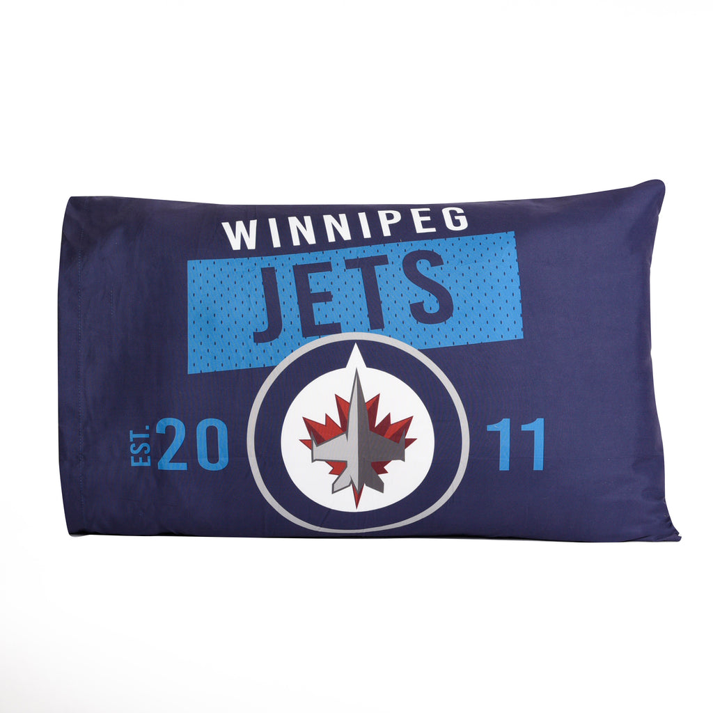 NHL Winnipeg Jets Pillowcase flat lay