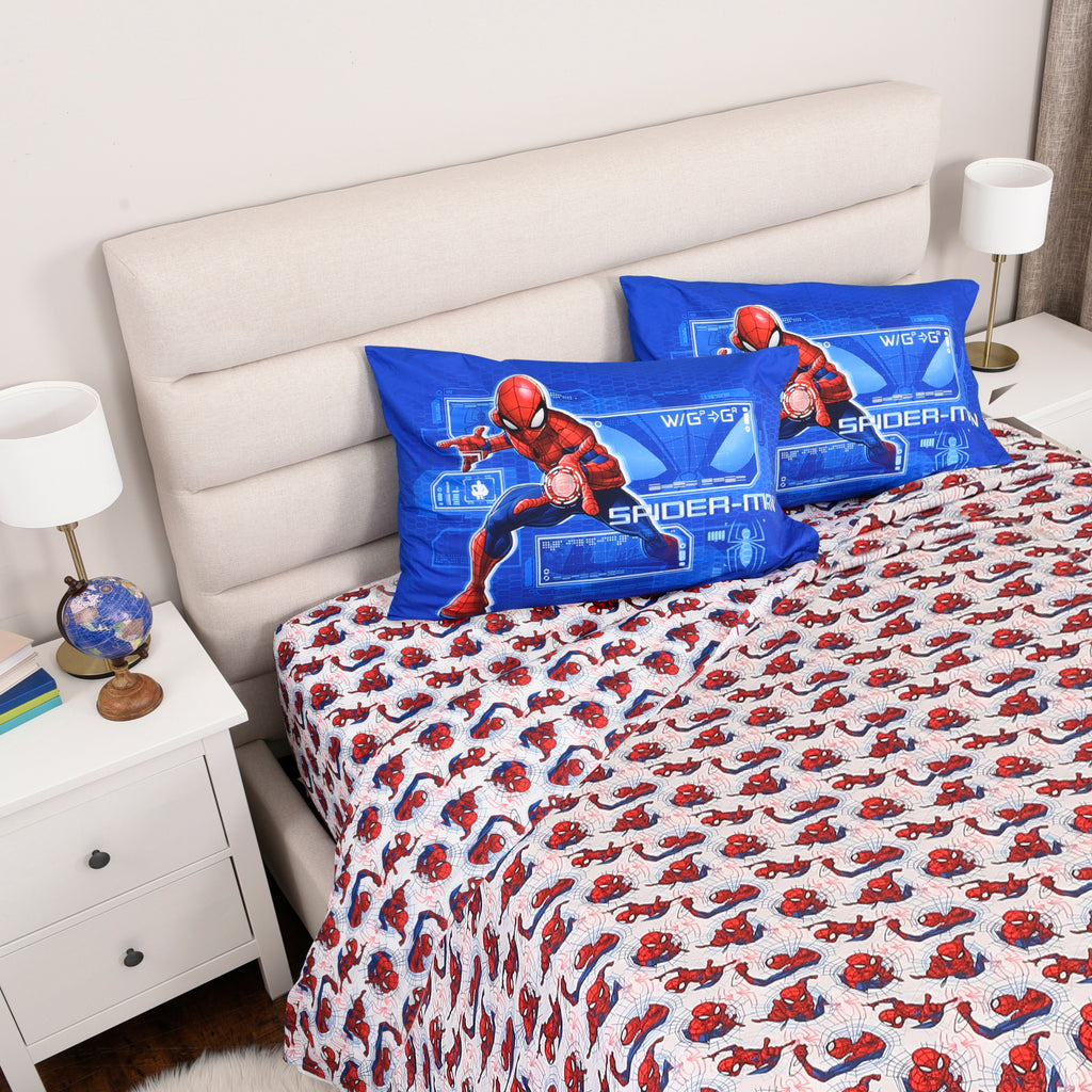 Marvel Spider-Man 4-Piece Full Sheet Set room shot