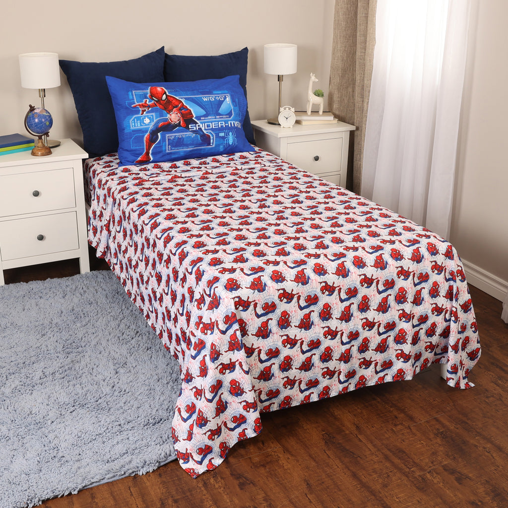 Marvel Spider-Man 3-Piece Twin Sheet Set room shot