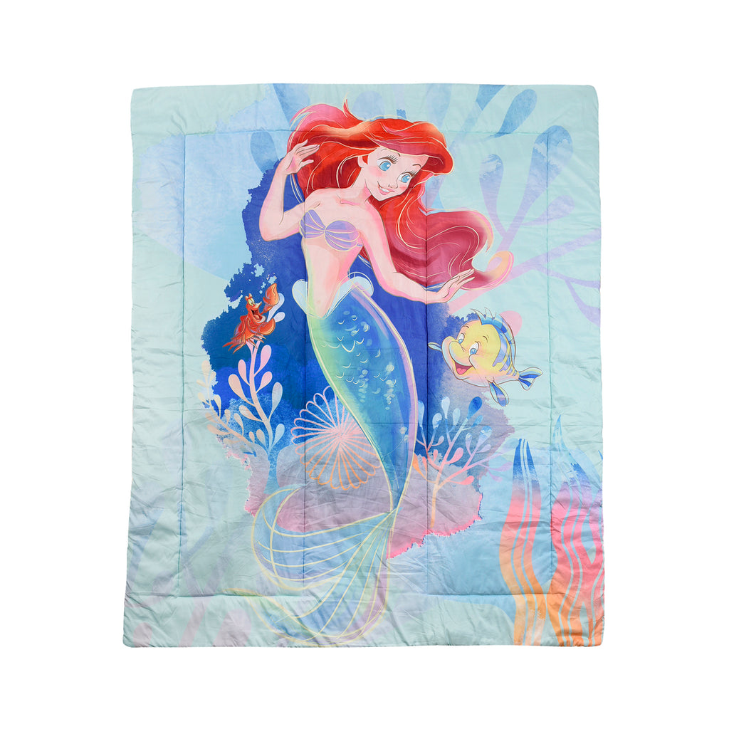 Disney The Little Mermaid Twin/Full Comforter, 72" x 86" front
