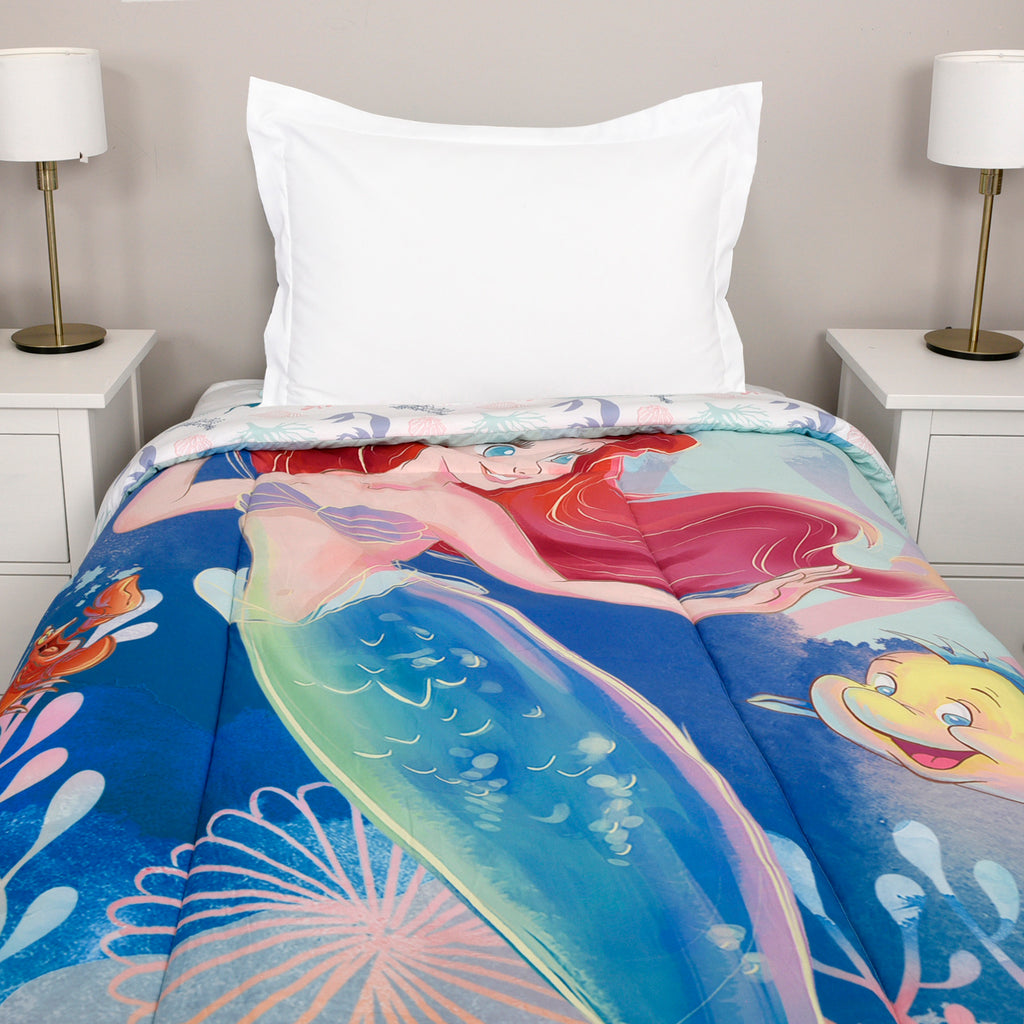 Disney The Little Mermaid Twin/Full Comforter, 72" x 86" room shot close up