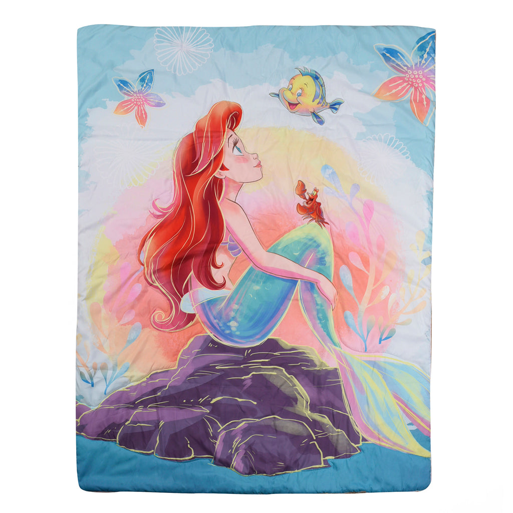 Disney The Little Mermaid 3-Piece Toddler Bedding Set comforter front