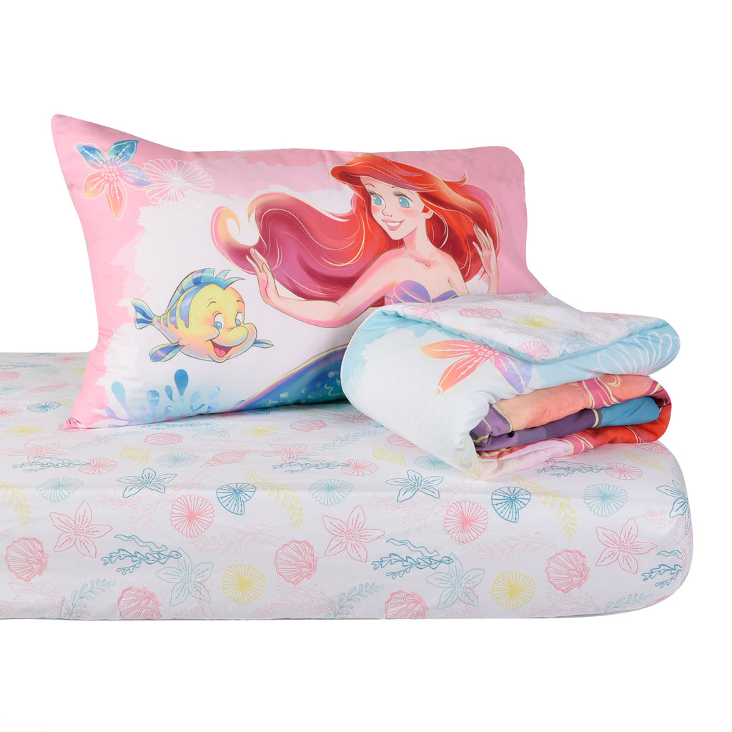 Disney The Little Mermaid 3-Piece Toddler Bedding Set stacked
