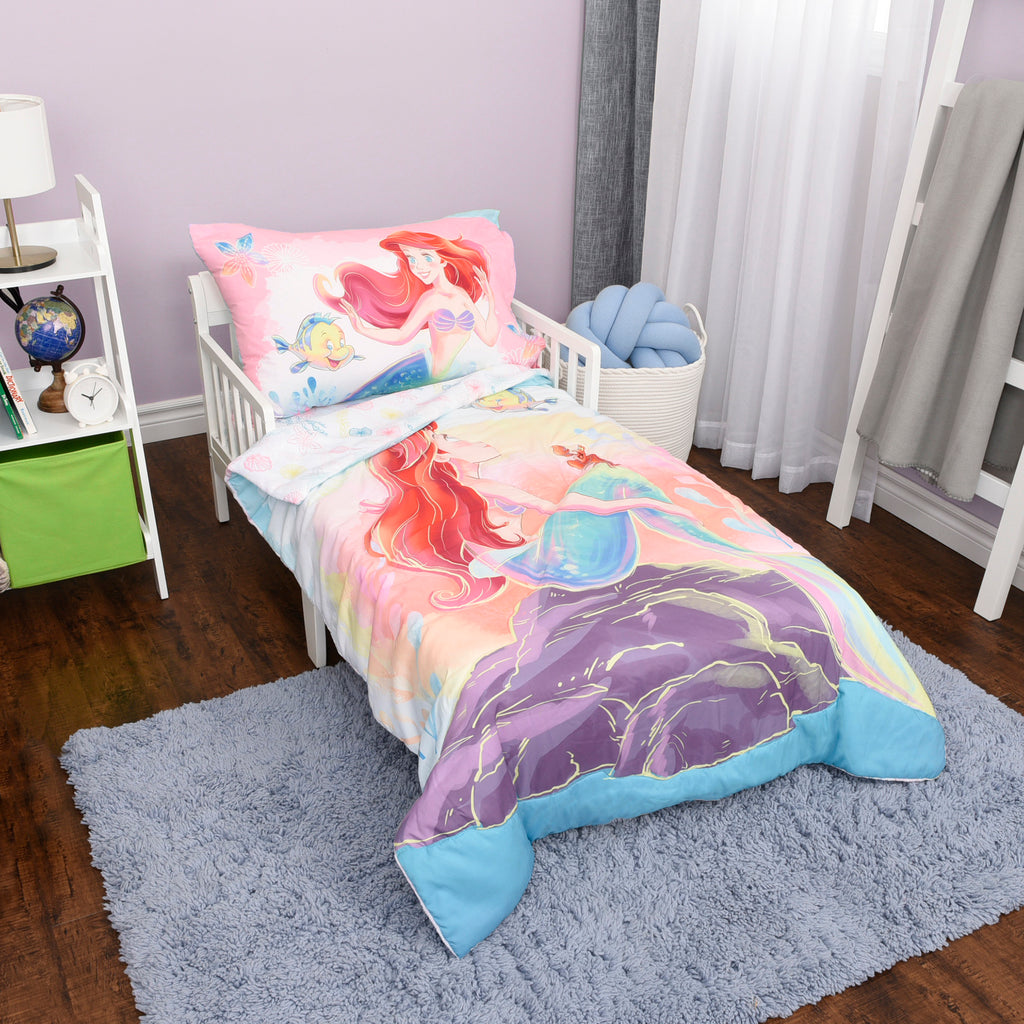 Disney The Little Mermaid 3-Piece Toddler Bedding Set room shot