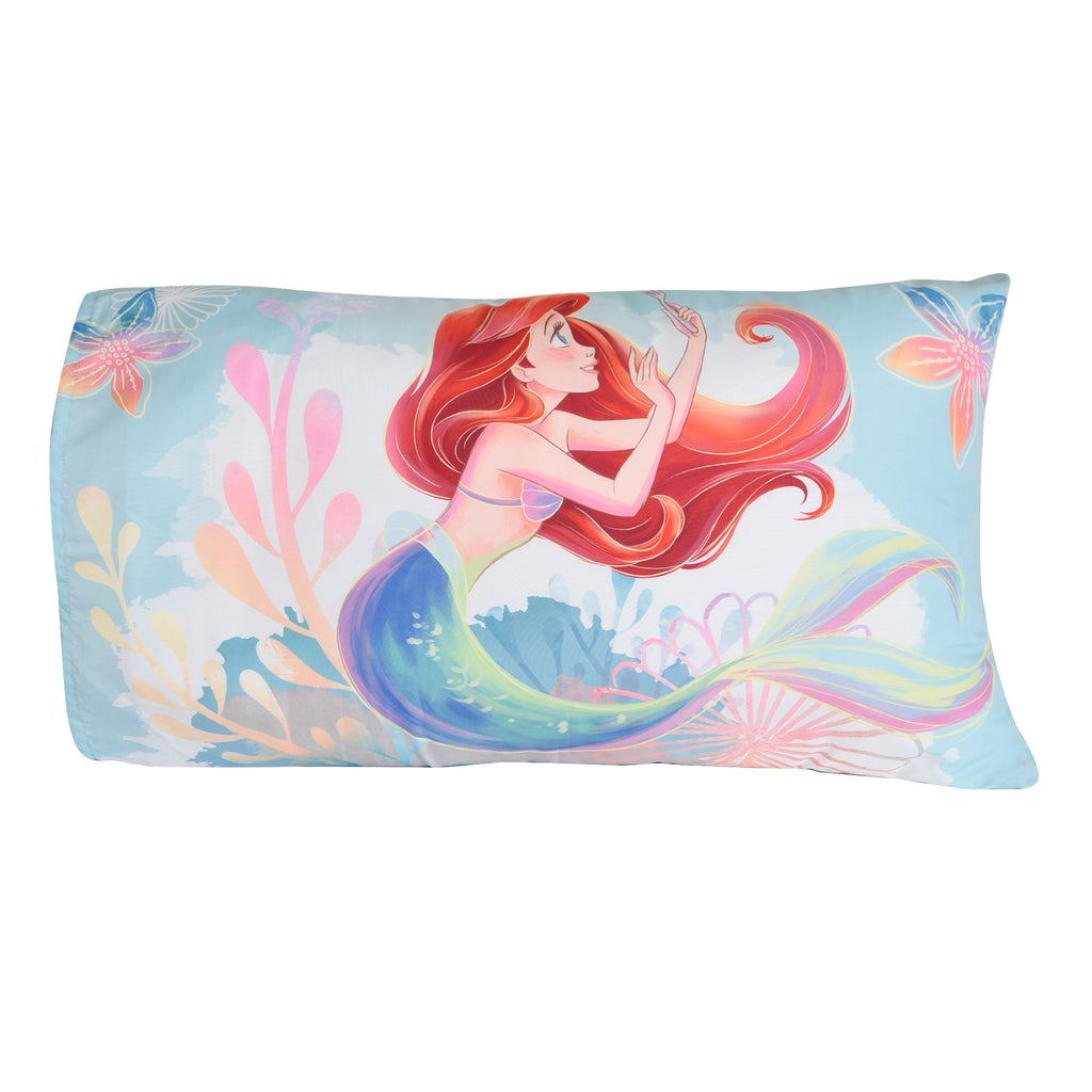 Disney The Little Mermaid 3-Piece Toddler Bedding Set pillowcase back