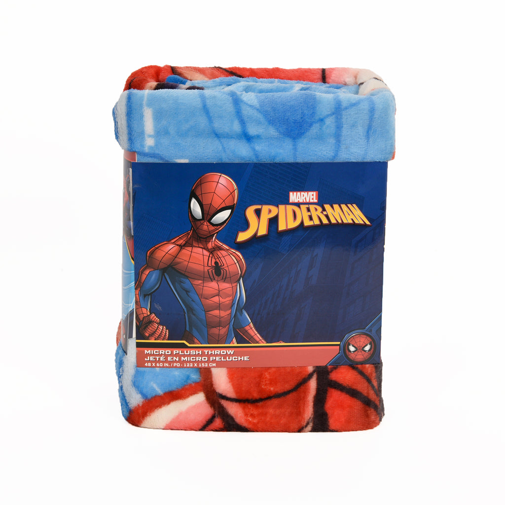 Marvel Spider-Man Micro Plush Throw packaging front